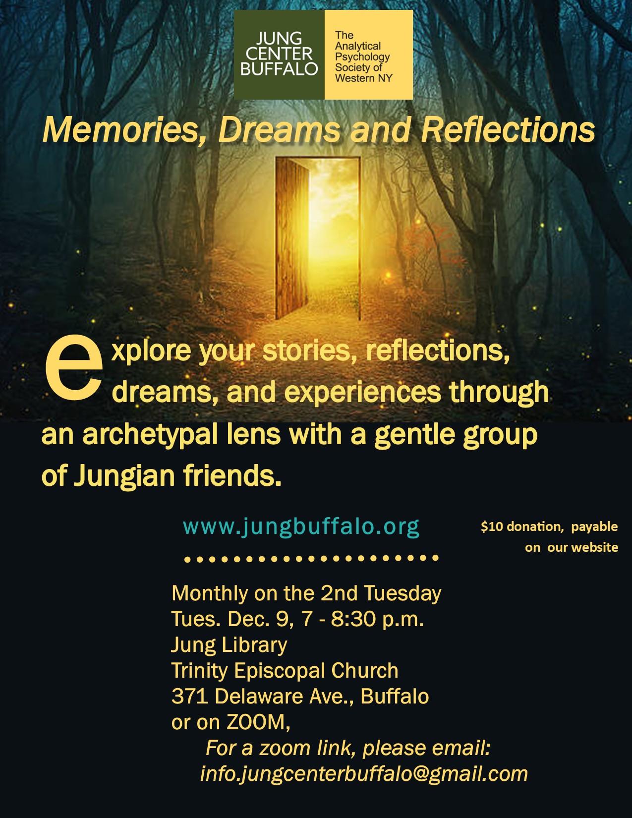 Monthly Discussion Group: Memories, Dreams & Reflections Image